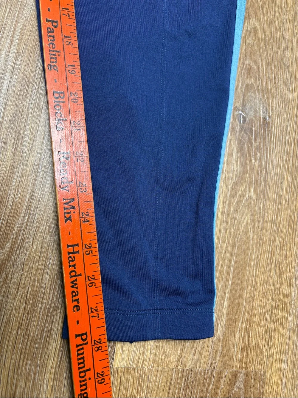 adidas Navy Joggers with Light Blue Side Stripes